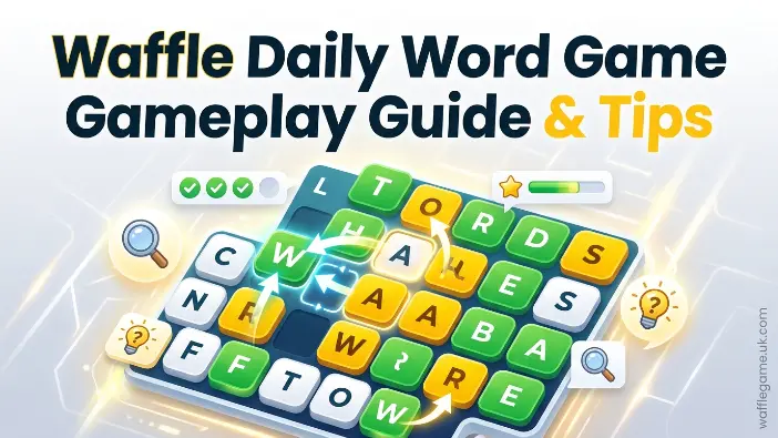 Waffle Daily Word Game Gameplay